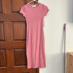 Pink Cap Sleeve Dress